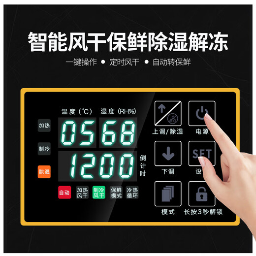星岳智能晾鸭柜烤鸭晾胚柜商用烧腊鸭鹅鸡专用凉鸭柜烘干机保鲜杀菌风干柜酒楼饭店后厨吹鸭机 连锁智能快速单门（600*675*2100）