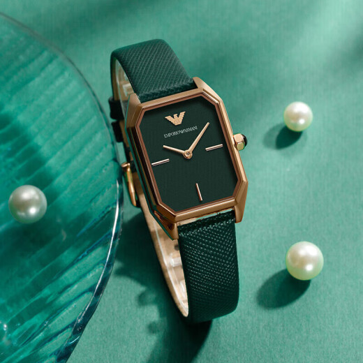 Emporio Armani Watch Damengürtel Stahlgürtel Einfacher Retro Star European und American Watch Geschenke Gleicher Preis 618 Kleine Green Watch Luxus Geschenkbox11149