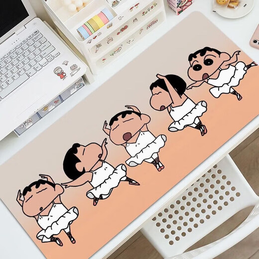 Clcey Long Mouse Pad Crayon Shin-Shirt Super Large Computer Desk Pad hochwertige Tastaturpolster schmutzresistente und waschbare Schüler ZZ-2694/SHIN SHIN-SHIRT 100 cm*50 cm Dicke 3mm