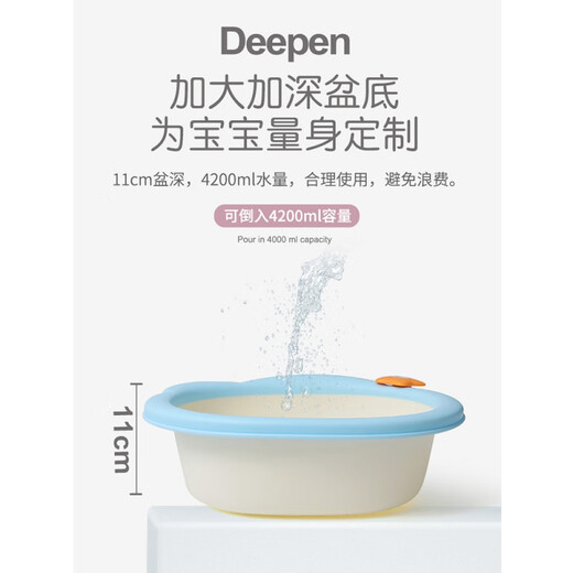 Chuangjingyi chooses children's butt wash basin 3 packs Newborn baby wash basin Newborn children's supplies butt wash PP household baby (Yunduo) 2 packs - sky blue + cherry blossom pink