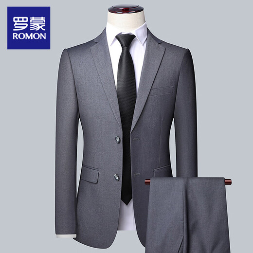 Luo Meng Men's Suit Suit Business Professional Formal Small Suit Wedding Groom Work Spring Autumn Slim Jacket Black (Single-piece Suit) XL