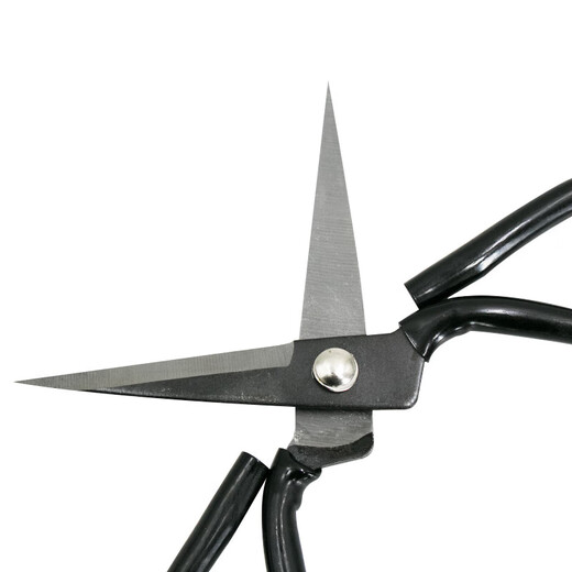 
Haysdik HK-677 Industrial scissors Black plastic handle carbon steel leather scissors Packaging and cutting scissors Stainless steel pointed scissors Kitchen knife A1