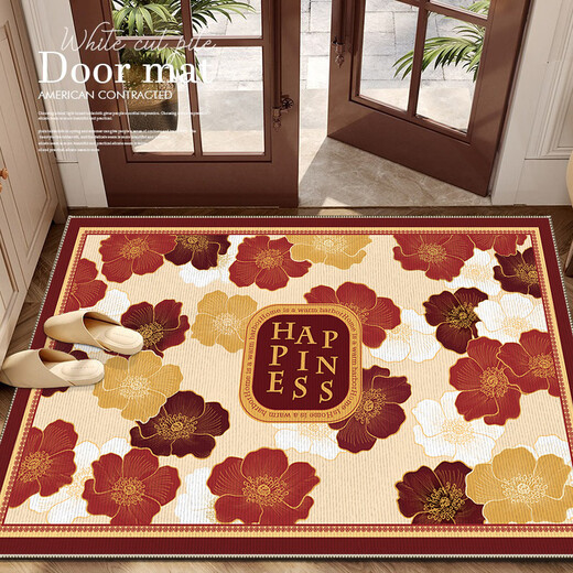 Gu Die sense entrance door mat floor mat household foot mat entrance door American retro entrance door entrance Y-Smiley Ruyan-horizontal version 80*120CM entrance door