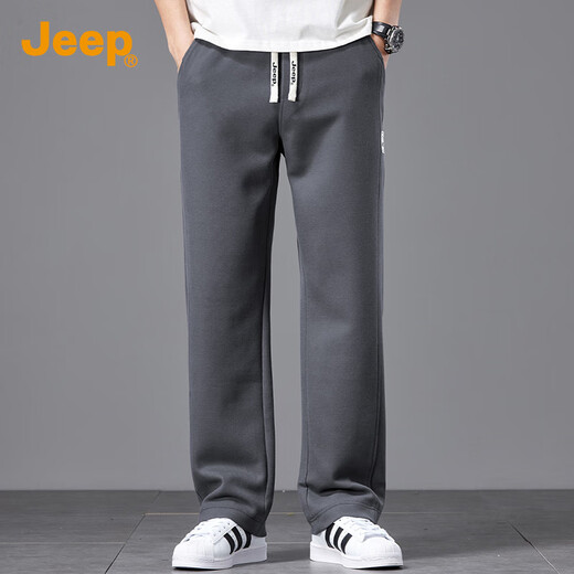 JEEP2025春夏新款男士休闲裤男宽松直筒运动阔腿卫裤男百搭长裤子男裤