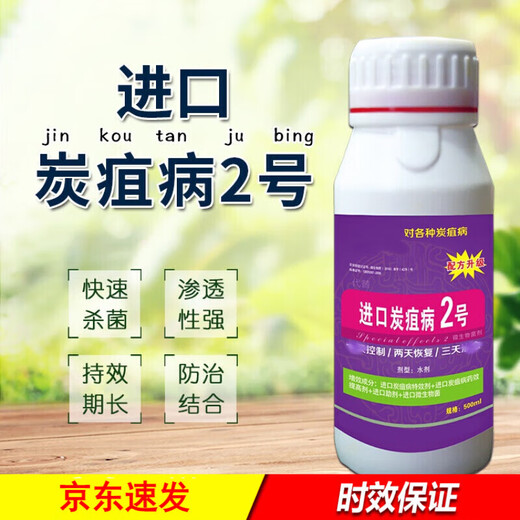 Imported No. 2 anthracnose fungicide, special medicine for peppers, cucumbers, tomatoes, watermelons, grapes and strawberries, 10 bottles, 500g/bottle