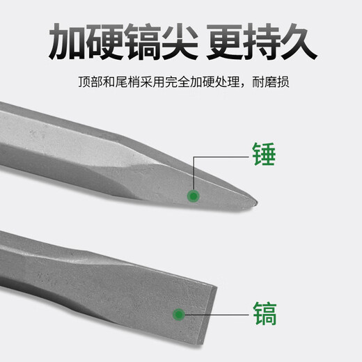 Fang Dawang electric pick chisel pointed chisel flat chisel electric hammer square handle round handle hexagonal five-pit pick hammer impact concrete pick demolition K hexagonal handle 17*280mm sharp chisel