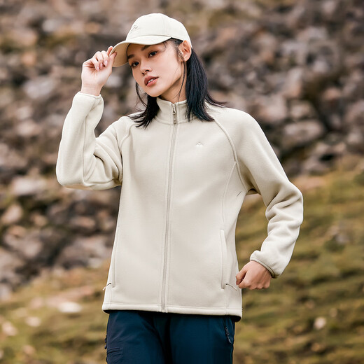 Pathfinder Fleece Clothes Women's Thickened 400g Polar Fleece Jacket Autumn and Winter Plus Velvet Stand-up Collar Top Outdoor Warm Bottoming Shirt