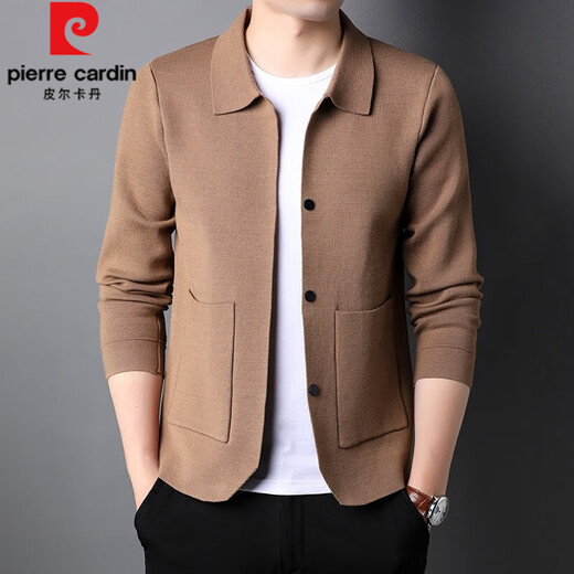 Pier Cardin Light Luxus High-End-Herrenkleidung Stricker Strickjacken 2022 Frühlings- und Herbst Casom Color Pullover für Herren tragen und junger Herrenverletzungen vielseitiger Pulloverjacke für Männer gestrickt grau 175/l