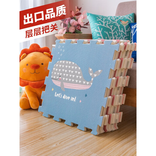 富利时拼接爬爬垫婴儿加厚家用宝宝地垫儿童爬行垫早教垫子XPE无味 新品升级款【童话小屋】环保XPE 【6片】58*58*2CM【出口品质+无