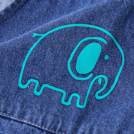 Dudu baby denim overalls spring boys casual pants children's children's clothing cartoon girls pants modern style loose vip denim blue 80