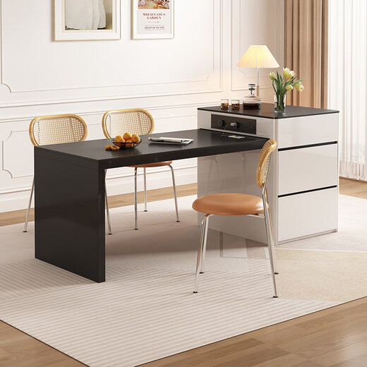 Pashaman Dining Table Rock Slab Island Dining Table Integrated Open Kitchen Small Apartment Telescopic Dining Table and Chair Combination Advanced 1745y Caterpillar Dining Chair 4 (1047p) 12 mm M Rock Panel Rock
