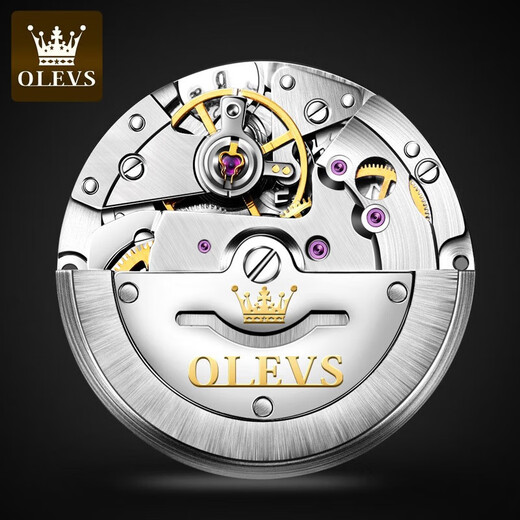 Olevs Swiss Certified Brand Watch Herren Mechanical Watch Vollautomatisch leuchtend wasserdichte Herrenuhr High-End Business Watch Herren Olevs-9928-Steel Strip Grey