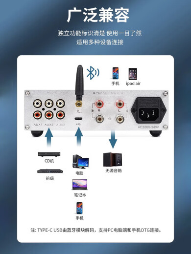 
BRZHIFI new model X30Z TPA3255 high-power hifi fever digital amplifier Qualcomm Bluetooth 5.4 remote control Home desktop amplifier