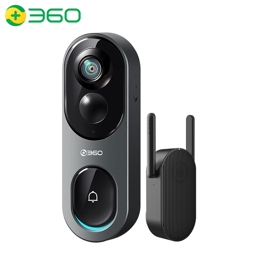 360可视门铃6Pro 500万像素家用监控智能门铃电子猫眼鱼眼门铃摄像头无线手机远程查看可视频通话 128G+读卡器 【重磅新品】可视门铃6Pro（全景视野）
