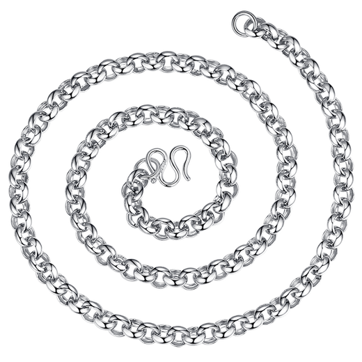 Fat Donglai's same platinum pt950 necklace for men, silver-wrapped, trendy brand ins, stylish and stylish. If you like a low-key look, choose this one.