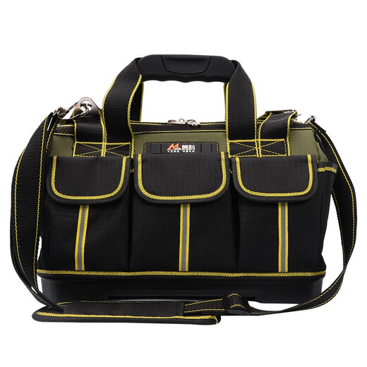 MYTEC Electrician's Tool Bag Storage Bag Large Capacity Canvas Bag Repair Tool Bag Portable Waist Bag Woodworking Tool Bag Single Shoulder 13-inch Classic Anti-Slip Style with Parts Box