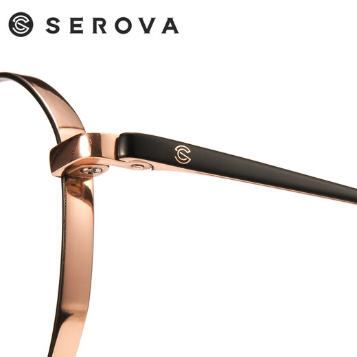 
Slowa glasses frame men's myopia glasses frame women's trendy fashion frames can be equipped with myopia lenses SP722-C7 black and gold [only single frame]
