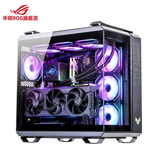 ASUS 5080 i7 14700KF ASUS ROG family bucket graphics card Black Myth Wukong game desktop live broadcast assembly computer host DIY assembly machine i7 14700KF + ASUS RTX5070 configuration one host