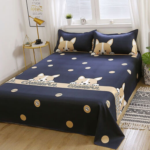 Shuxuan single piece brushed simple double bedding for four seasons, single washed cotton student dormitory quilt for women, waiting sheet 1.8x2.3.m suitable for 1.5m bed
