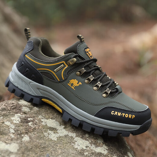 American Camel Mountaineering Herbst Herren Sport Outdoor-Schuhe Große Reiseschuhe Anti-Slip-Wasserddy-Schuhe mit mittleren Alters 46 14088 Grau 38