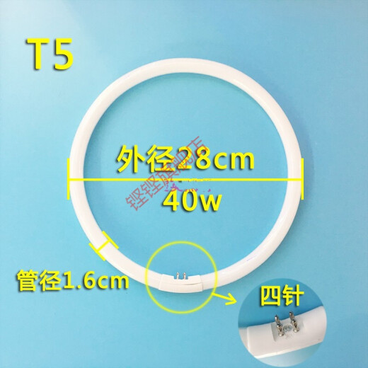 Kengkeng Keng Lámpara redonda tubo Tubo tubo fluorescente 22W32W40 Vatio Tubo de techo Circular O T5T6 Tubo de anillo T655W Diámetro exterior 32 cm 51-60W