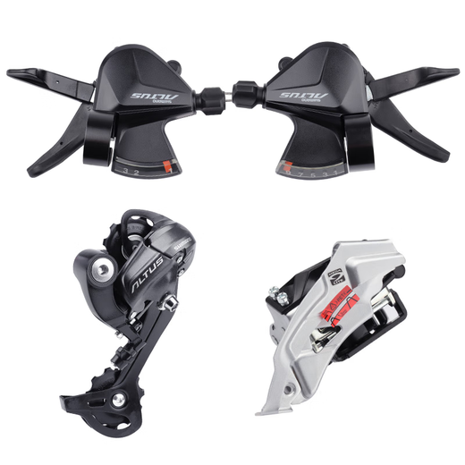 Okivico Shimano Mountain Bike Pack 3927 Speed Flywheel Dinger Cadran avant Cadran arrière TRANSMISSION DE TRANSMISSION 27 PACK 27 PACK 2 (Cadran arrière noir)