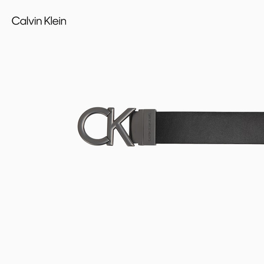 Calvin KleinJeans men's business gentleman style casual double-sided with ck letter metal buckle belt belt holiday gift