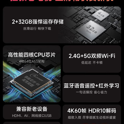 天猫魔盒7A家用网络电视机顶盒子蓝牙智能家用高清语音电视盒子 8AirPro蓝牙款（2+32G）