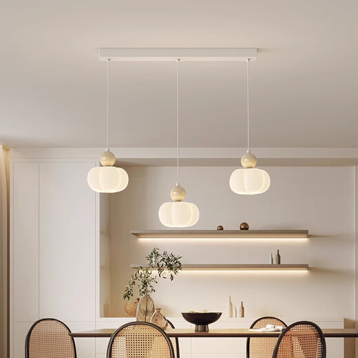 Laiqi Restaurant Kronleuchter warmer Creme-Stil Kürbis Kronleuchter 2025 Neue moderne einfache Treppenstudie Esszimmer Kronleuchter