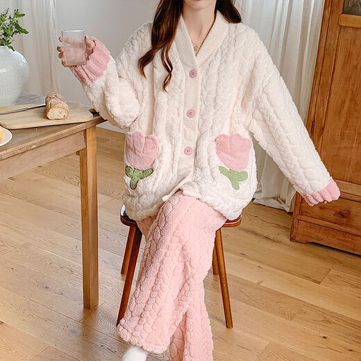 依慕琪孕妇保暖衣加厚加绒200斤可穿秋冬胖mm大码孕妇睡衣女冬季加绒加 加绒-my 9918 (帕恰狗) 10XL l(100-120.2