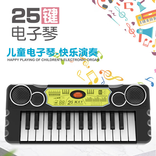 Taoleji 37-Key Electronic Piano Children's Musical Instruments Anfänger Frühschulbildung mit Mikrofonklavierspielzeug zum Spielen von Babys und jungen Mädchen 37-Key-Elektronikklavier + Batterie