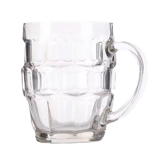 Glass Beer Cup Pineapple Cup Large 500ml Thickened Water Cup Home Catering BBQ Beer Hero Cup Handle Thickened Glass Large 500ml 1 piece