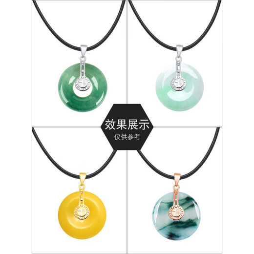 Feiyu Fat Donglai same style 18K gold safe buckle clip, Fu buckle amber 18k buckle head S925 button empty support buckle DI medium size (gold color)