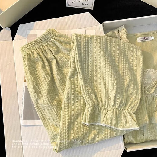 Feifei Yinman Spring and Automn Pyjamas for Women 2025 Nouveau style de princesse douce à manches longues en coton pur