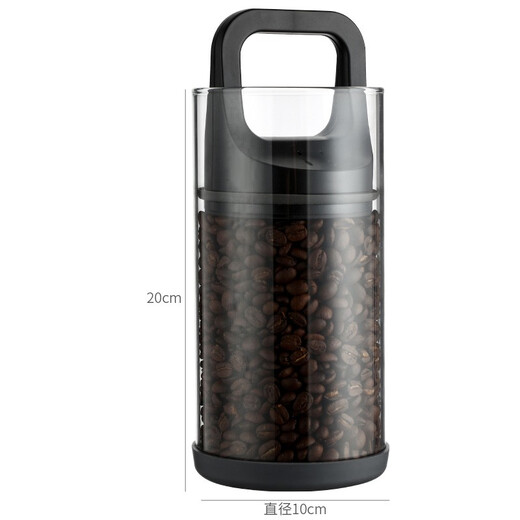 
Meal General Coffee Can Exhaust Vacuum Sealing Can Round Glass Tea Can Coffee Beans Fresh Can Moisturizing Storage Can Vacuum Coffee Sealing Can 1050ml