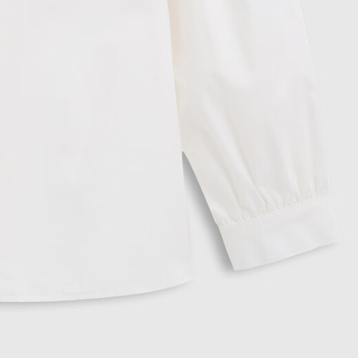 Gapu same style for both big and small children girls spring pure cotton logo doll collar lantern sleeve shirt children's wear 676011 milk white 120 cm (6-7 years old) Asian size