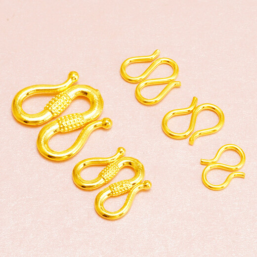 Fat Donglai's same style 18K gold buckle head M buckle necklace buckle bracelet buckle 24k gold buckle head DIY handmade accessories jewelry medium S buckle style five