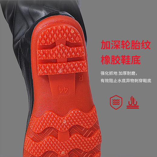 Gongtai waders, half-length rain pants, one-piece men's and women's waterproof fish pants, fishing pants, full-body waterproof pants, leather pants, overalls, wading pants, leather forked pants, shoes, fishing suit, green half-length, size 43