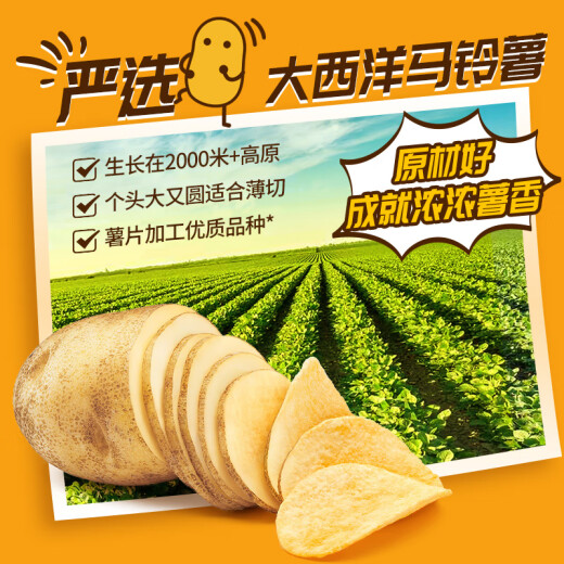 盐津铺子薯片休闲零食多口味礼盒烘焙非油炸膨化零食整箱490g14小包