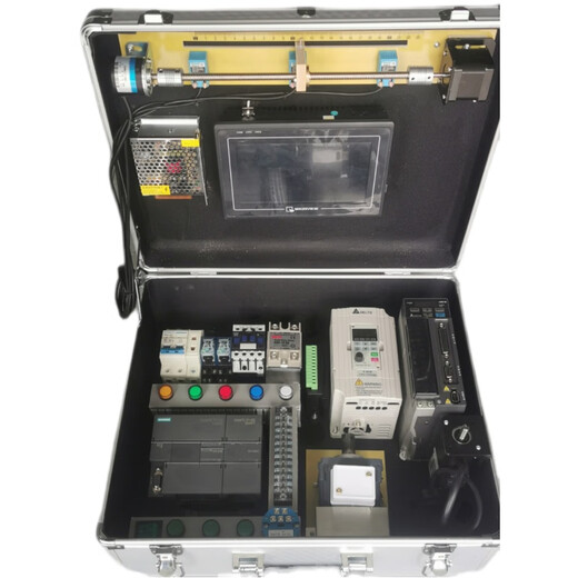 FX3U learning chassis plc programming kit electrician learning tool light gray basic + frequency conversion x Wei Luntong 7 inches x