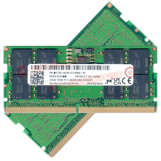 Micron Micron original DDR5 4800 5600 6400 PC5 fifth generation notebook computer running memory, suitable for Lenovo R9000P, etc. Laptop memory DDR5 4800Mhz 16GB 1 single