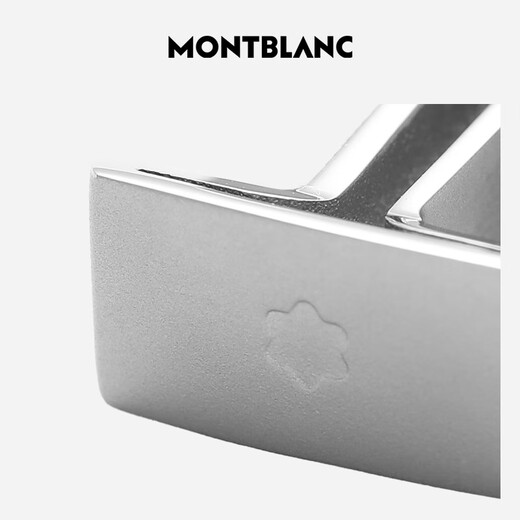 万宝龙MONTBLANC钢矩形银灰色袖扣114760男士礼物
