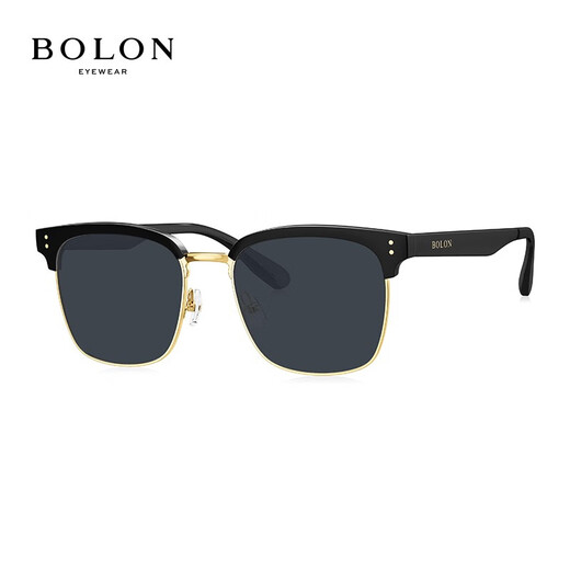 BOLON Tyrannosaurus glasses polarized sunglasses retro eyebrow frame fashion sunglasses trendy driving mirror men's sunshade BL6105 C17-blue gray