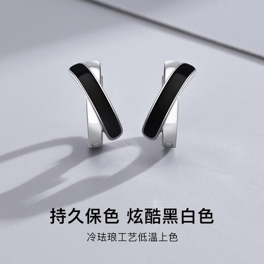 BJYL Men's Earrings Men's Trendy Light Luxury Ins Earrings Men's Niche Design Simple Earrings for Boyfriend's Birthday Gift Single