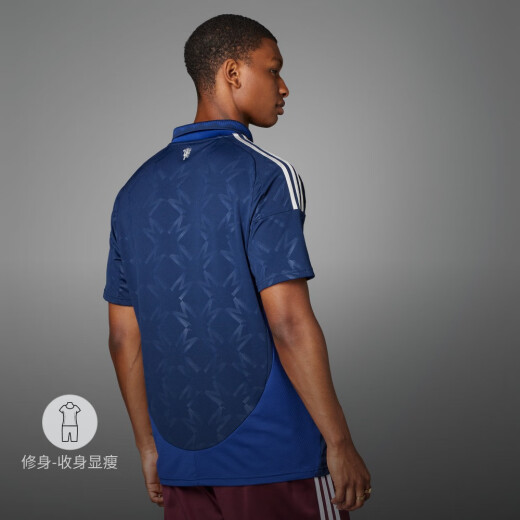 Adidas Manchester United Fan Edition Away Football Complete Crowneed Jersey Men's Summer's Adidas официально IU1390 Deep Indigo 4xl