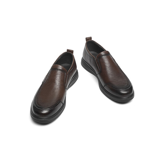 Red Dragonfly Casual Leather Shoes 2025 Spring New Men's Onuine Leather Shoes Business Middle-Aged и пожилые туфли Daddy WTA15051 Brown 42