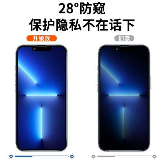 菲尔克【2片装】适用于苹果13/13Pro防窥膜钢化膜iPhone13ProMax手机膜全屏覆盖防爆保护贴膜 苹果13/13Pro【防窥钻石膜】防窥版-2片装