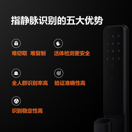 Lockin doigt veine entièrement automatique serrure de porte intelligente mot de passe serrure d'empreintes digitales serrure électronique porte d'entrée APP liaison intelligente SV40