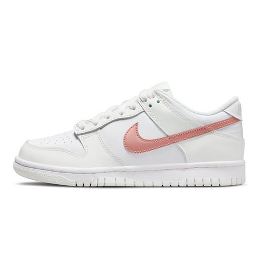 NIKE耐克男女鞋新款DUNK LOW复古滑板鞋 运动休闲鞋DH9765_100 白-金属红 35.5