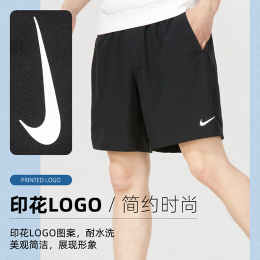 Nike (Nike) G Sports-Anzug Herren-Zweiteiler-Set-Buchstaben Großkörnig reines Baumwoll-Kurzarm-T-Shirt-Lauf- und Fitness-Training Schnellrockener Shorts DX1986-010+DV9858-010 S